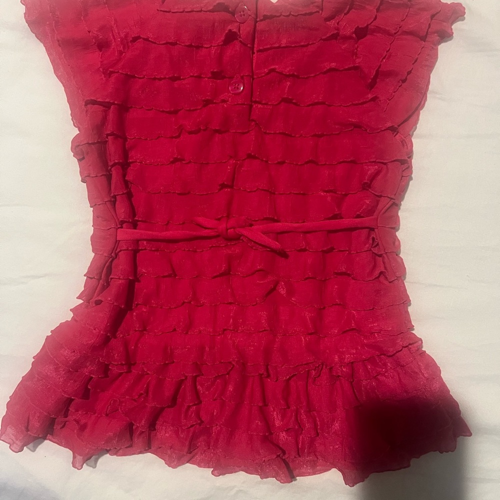 Kohl's Red Ruffled Top - Picture 2 of 3